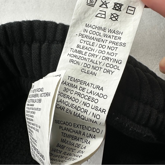 Puma Black Joggers Sweat Pants Medium Mens Athletic Casual Knit Tracksuit - Picture 6 of 9